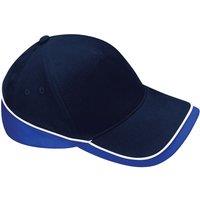 Beechfield Men's Teamwear Competition Cap Baseball Headwear Pack of 2 in Navy
