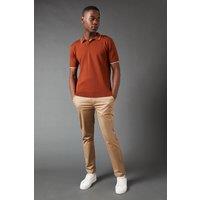 Burton Men's Slim Fit Chino Trousers in Stone | Size: 34S