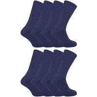 Sock Snob Men's 8 Pack Soft Thermal Sleep Bed Socks in Blue | Size: 6-11