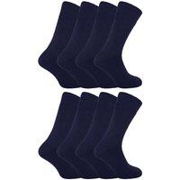 Sock Snob Men's 8 Pack Soft Thermal Sleep Bed Socks in Navy | Size: 6-11