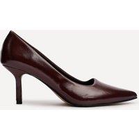 Linzi Women's Kat Burgundy Faux Leather Court Heels in Red | Size: 6-Standard Fit