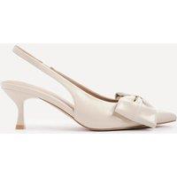 Linzi Women's Merlot Nude Faux Leather Slingback Court Heels | Size: 7-Standard Fit