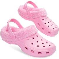 CityComfort Women's Clogs Winter Classic House Shoes with Strap in Pink | Size: 7