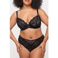 Ann Summers Women's Sexy Lace Fuller Bust Non Padded Plunge Bra in Black | Size: 36E