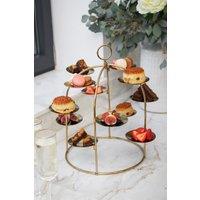 Artesa Brass Canape Serving Tree, 37.4 x 40cm in Gold | Size: 37.4 x 40 cm