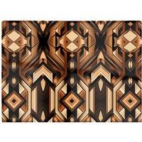 Warren Reed - Designer Black & Brown Intricate Pattern Glass Chopping Board