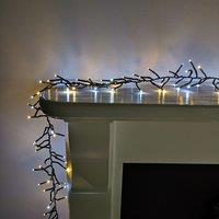 Samuel Alexander 12.4m 960 LED Christmas Cluster String Lights with Timer in White & Warm White