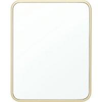 Melody Maison Gold Curved Framed Wall Mirror 50cm X 40cm in Metallic Gold | Size: 50 cm X 40 cm