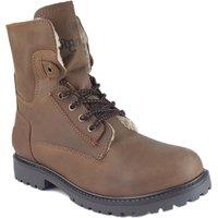 Wrangler Men's Aviator Leather High Leg Fleece Lined Lace Up Boots in Brown | Size: 8
