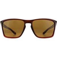 Oakley Men's Rectangle Polished Rootbeer Prizm Bronze Sunglasses in Brown