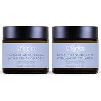 skinChemists professional Women's Cleansing Balm with Marine Collagen 120ml x 2 Duo Pack in White