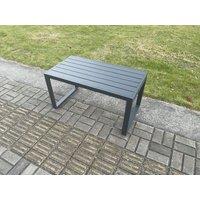 Fimous Outdoor Garden Rectangular Coffee table Aluminium Patio Tea Table for Balcony, Terrace, Swimming Pool Dark Grey