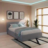 GFW Side Lift Ottoman Storage Bed in Dark Grey | Size: Double