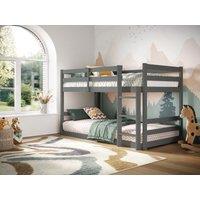 Flair Shasha Low Bunk Bed in Grey | Size: Single