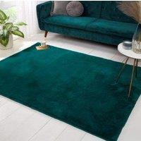 The Linen Consultancy TLC 5 Star Hotel Concept Luxury Faux Fur Teal Rug | Size: 60 cm x 180 cm