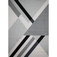 Rugstyle Balletto Heatset Stripe Rug in Grey | Size: 120 cm x 170 cm