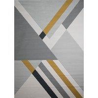 Rugstyle Balletto Heatset Stripe Rug in Yellow | Size: 120 cm x 170 cm