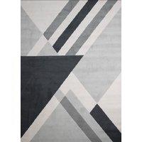 Rugstyle Balletto Heatset Stripe Rug in Charcoal | Size: 120 cm x 170 cm