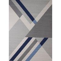 Rugstyle Balletto Heatset Stripe Rug in Navy | Size: 160 cm x 230 cm
