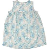Lucy & Sam White Peacock Woven Swing Dress | Size: 4-5 Years