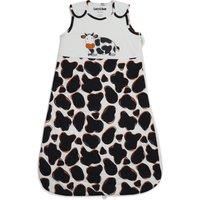 Lucy & Sam Black Cow Sleeping Bag in White | Size: 6-12 m