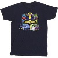 DC Comics Boy's Vehicles Cotton T-Shirt in Navy | Size: 9 Years