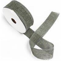 KDMD Natural Texture Ribbon 38mm x 20m - Charcoal in Grey