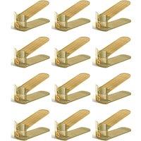 Hygrad Built to Survive Acrylic Shoe Slots Organizer Wardrobe Stacker Space Saver Rack Holder in Gold