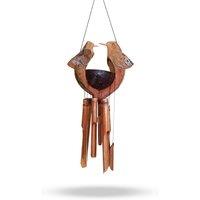 KDMD Bamboo Windchime - Natural finish - Husband & Wife in Brown