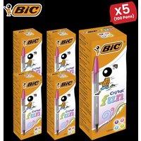 Bic CRISTAL FUN BALLPEN 1.6MM ASSORTED - 5 Packs