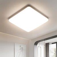 Pheashine LED Ceiling Light Square 43W, 4000K Cool White, 30cm Bedroom Kitchen in White