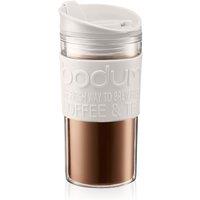 Bodum TRAVEL PRESS SET Coffee Maker with Extra Lid in Off-White