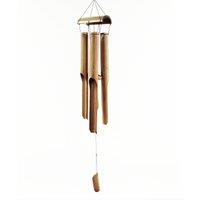KDMD Bamboo Windchime - Natural finish - 4 Large Tubes in Brown
