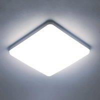 Pheashine LED Ceiling Light Square 36W, 6500K Cool White, 23cm Bedroom Kitchen in White