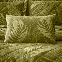 Portfolio Home Woburn Botanical Leaf Filled Boudoir Cushion Pillow 32 x 50cm in Green | Size: 50 cm x 30 cm