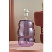 ValueLights Lolly Lilac Glass Bubble Table Lamp Base