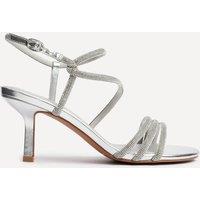 Linzi Women's Charm Silver Strappy Diamante Heels | Size: 5-Standard Fit