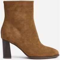 Linzi Women's Approach Tan Faux Suede Round Toe Block Heeled Ankle Boot | Size: 5-Standard Fit