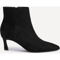 Linzi Women's Secured Black Faux Suede Pointed Toe Stiletto Ankle Boot | Size: 5-Standard Fit