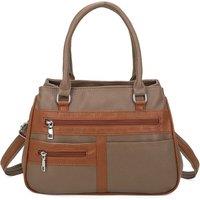 Fontanella Fashion Women's Bravura PU Leather 2 Compartments Multi Pocket Practical Hobo Bag in Taupe
