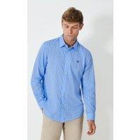 Crew Clothing Men's Crew Classic Shirt Micro Gingham Blue/White in Sky Blue | Size: XL