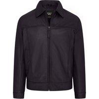 Infinity Leather Men's Retro Classic Leather Harrington Biker Jacket - Drammen in Black | Size: Medium