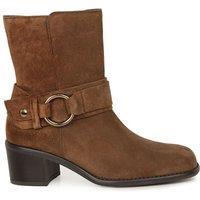 Gabor Women's 'Easel' Low Heeled Ankle Boots in Brown | Size: 6