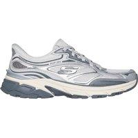 Skechers Women's Stamina Sport - Metallic Overlay Mesh Lace-Up Slip-Ins Silver /Gray | Size: 6