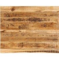 Berkfield Home Table Top 100x80x2.5 cm Live Edge Solid Wood Rough Mango in Brown