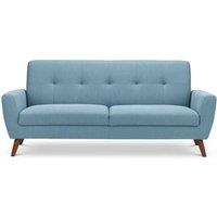 Ashfield Linen Fabric 3 Seater Sofa in Light Blue