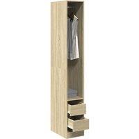 Berkfield Home Wardrobe Sonoma Oak 30x50x200 cm Engineered Wood in Brown | Size: 30 x 50 x 200 cm