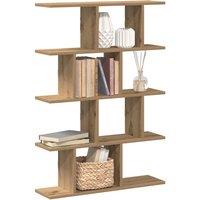 Berkfield Home Wall Cube Shelf 12 Compartments Artisian Oak Engineered Wood in Brown