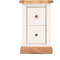 Cabinet Bits Trevi 2 Drawer Petite Bedside Table in Off-White