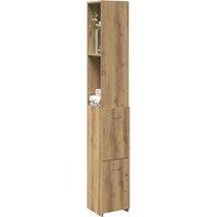 Berkfield Home Bathroom Cabinet Artisan Oak 25x25x170 cm Engineered Wood in Brown | Size: 25 x 25 x 170 cm